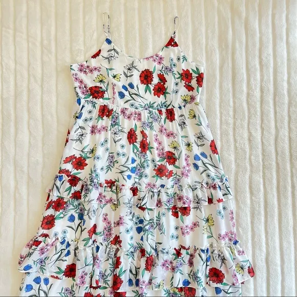 YUMI KIM ivory St. Martin floral tiered ruffle chiffon maxi