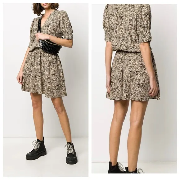 Zadig &amp; Voltaire Russel leopard print short sleeve dress