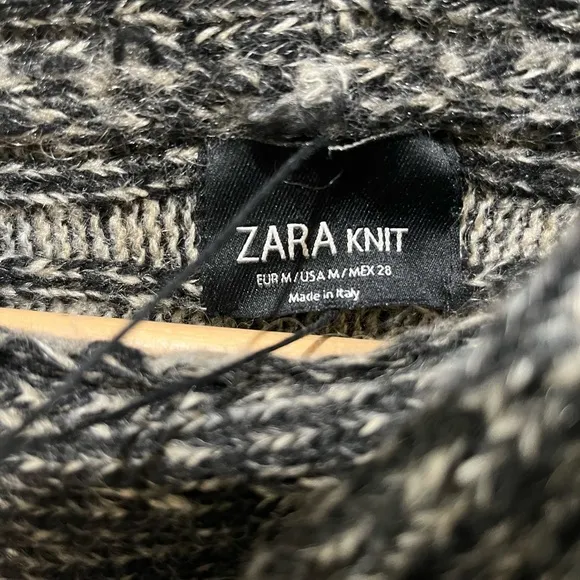 ZARA KNIT ITALIAN YARN WOOL ALPACA BLEND TURTLENECK OVERSIZED SWEATER