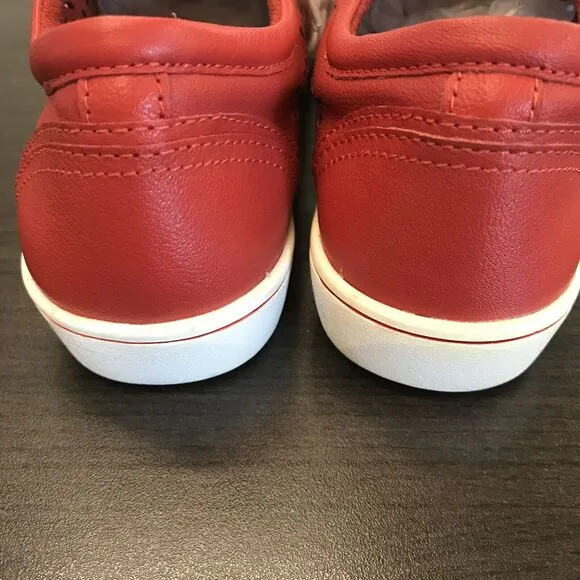Ziera Denver Red Leather Laser Die Cut Hole Sneaker Shoes Women EU 36 FF US 5.5
